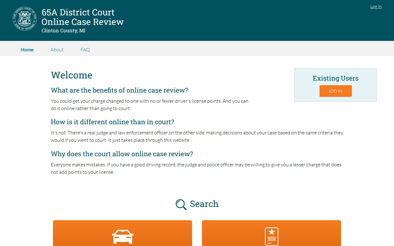 Clinton County warrant review record interface
